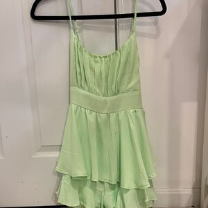 American Threads Light Green Dress